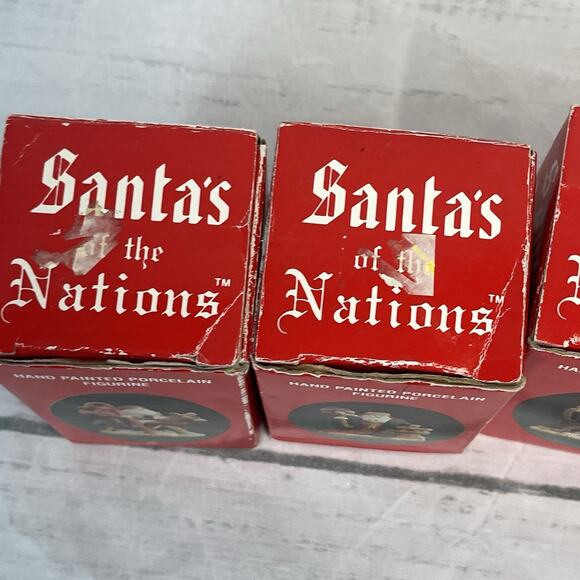 Santas of the Nations Lot of 6 Hand Painted Porcelain Figurines w/ Boxes 1991 - Picture 16 of 16